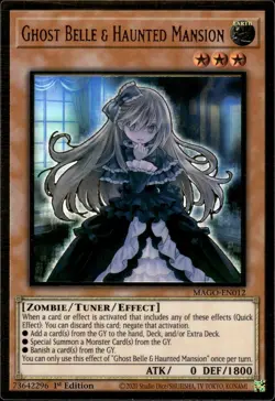Ghost Belle & Haunted Mansion - Premium Gold Rare 1st MAGO-EN012 - NM - YuGiOh - Image 1
