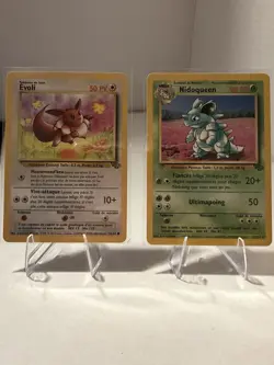 Pokemon French Jungle Lot Eevee 51/64 & Nidoqueen 23/64 Vintage WOTC LP/MP - Image 1