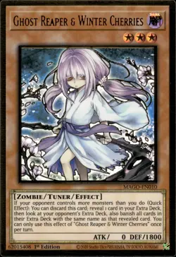 Ghost Reaper & Winter Cherries - Premium Gold Rare 1st MAGO-EN010 - NM - YuGiOh - Image 1