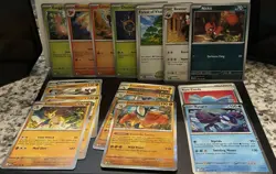 Pokemon TCG ME01 Mega Evolution Bulk Lot 65+ Commons Uncommon NM Kyogre Holo - Image 2