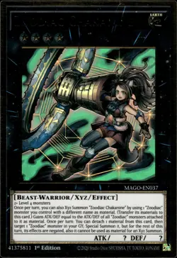 Zoodiac Chakanine - Premium Gold Rare 1st Edition MAGO-EN037 - NM - YuGiOh - Image 1