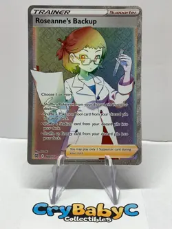 Pokemon Roseanne's Backup 180/172 Brilliant Stars SWSH SECRET RARE TRAINER - Image 1