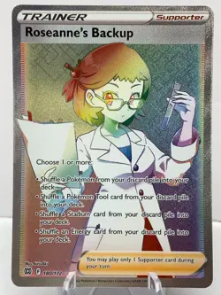Pokemon Roseanne's Backup 180/172 Brilliant Stars SWSH SECRET RARE TRAINER - Image 2