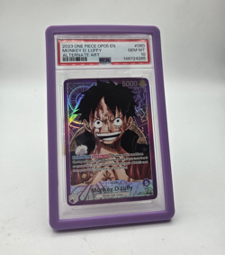 Bandai 2023 One Piece CCG OP05 Monkey D. Luffy OP05-060 Alt Art Holo PSA 10 - Image 1