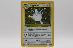 Wigglytuff Base Set 2 Holo Rare 19/130 TCG Pokemon Card 2000 Vintage Halo Swirl - Image 1