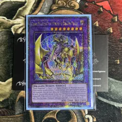 * DARK MAGICIAN THE DRAGON KNIGHT OF MAGIC * QUARTER CENTURY BLMR-EN001 YUGIOH! - Image 1