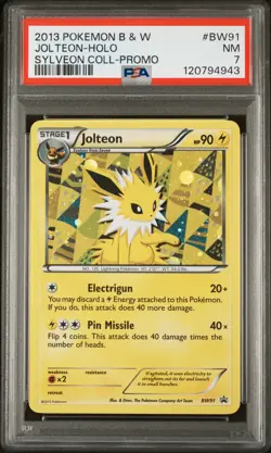 PSA 7 Jolteon Holo BW91 Sylveon Collection Promo 2013 Pokemon Card - Image 1