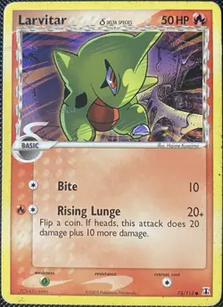 Larvitar (Delta Species) 73/113 Delta Species Regular - Pokemon Card - Image 1