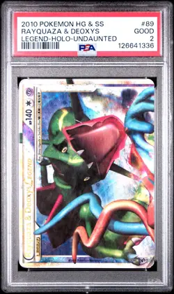 PSA 2 Rayquaza & Deoxys Legend 89/90 Undaunted 2010 Pokemon Card - Image 1