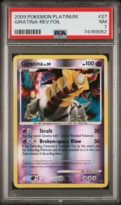 PSA 7 Giratina Reverse Holo 27/127 Platinum 2009 Pokemon Card - Image 1