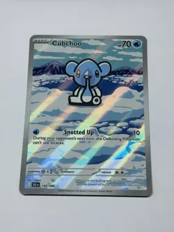 Pokemon Card TCG Cubchoo 109/086 Full Art Illustration Rare SV: Black Bolt NM - Image 1