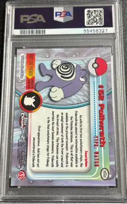 PSA 9 Poliwrath Chrome #62 Pokemon TV Topps 2000 Pokemon Card - Image 2