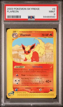 PSA 9 Flareon 8/144 Skyridge 2003 Pokemon Card - Image 1