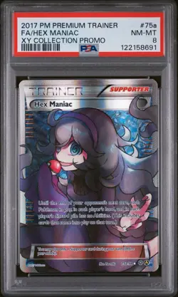 PSA 8 Hex Maniac 75a/98 Preium Trainer Collection Promo 2017 Pokemon Card - Image 1