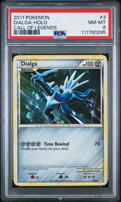 PSA 8 Dialga Holo 3/95 Call of Legends 2011 Pokemon Card - Image 1