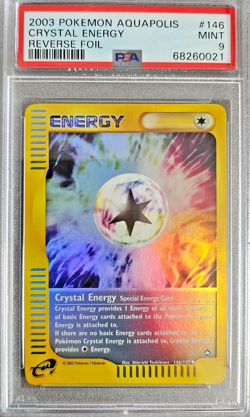 PSA 9 Crystal Energy Reverse Holo 146/147 Aquapolis 2003 Pokemon Card - Image 1