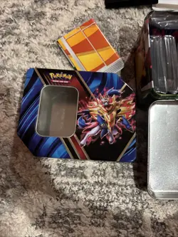 Pokemon cards accessories Lot Dice Pins Tins And Sleeves - Image 2