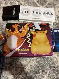 Pokemon cards accessories Lot Dice Pins Tins And Sleeves - Image 3