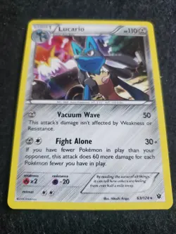 Lucario 63/124 HOLO Rare Pokemon XY Fates Collide - Image 1