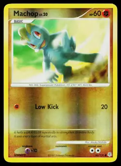 Machop 86/130 Reverse Holo Common Diamond & Pearl Pokemon Lightly Played - Image 1
