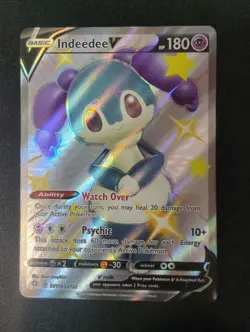 Pokemon TCG - Indeedee V SV114/SV122 Shiny Full Art - Shining Fates - NM - Image 1