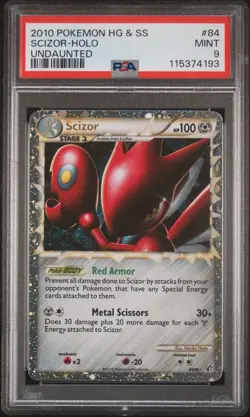 Scizor Holo 84/90 HGSS Undaunted 2010 PSA 9 Mint Pokemon Card Low Pop - Image 1
