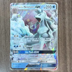 Pokemon Alolan Ninetales GX Holo 22/145 SM Guardians Rising 210 HP - Image 1