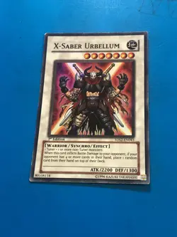 YUGIOH Super Rare X-Saber Urbellum 5DS2-EN043 1st Edition PLAYED - Image 1