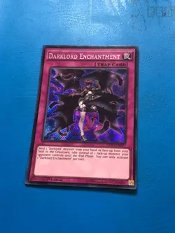 YUGIOH Secret Rare Darklord Enchantment DESO-EN037 1st Edition - Image 1