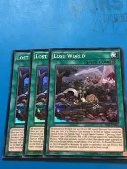 YUGIOH 3x Super Rare Lost World SR04-EN021 - Image 1
