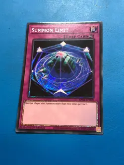 YUGIOH Platinum Secret Rare Summon Limit RA01-EN070 1st Edition - Image 1