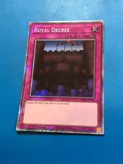 YUGIOH Platinum Secret Rare Royal Decree RA04-EN113 1st Edition - Image 1