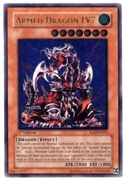 Yugioh! LP Armed Dragon LV7 - SOD-EN015 - Ultimate Rare - Unlimited Edition Ligh - Image 1