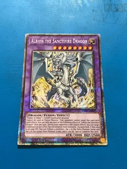 YUGIOH Starlight Rare Albion The Sanctifire Dragon RA05-EN037 1st Edition - Image 1