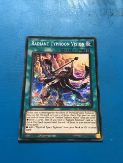 YUGIOH Secret Rare Radiant Typhoon Vision RA05-EN075 1st Edition - Image 1