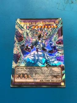 YUGIOH Extended Art Ultra Rare Mirrorjade The Iceblade Dragon RA05-EN148 1st Ed - Image 1