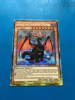 YUGIOH Starlight Rare Albion The Shrouded Dragon RA05-EN019 1st Edition - Image 1