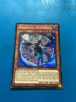 YUGIOH Secret Rare Dracotail Faimena RA05-EN035 1st Edition - Image 1
