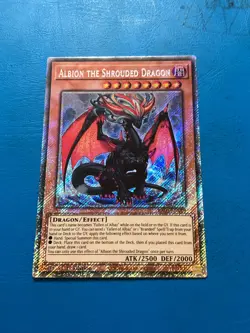 YUGIOH Platinum Secret Rare Albion The Shrouded Dragon RA05-EN019 1st Edition - Image 1
