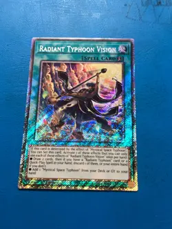 YUGIOH Platinum Secret Rare Radiant Typhoon Vision RA05-EN075 1st Edition - Image 1