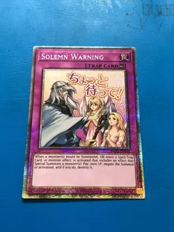 YUGIOH Starlight Rare Solemn Warning RA05-EN126 1st Edition - Image 1