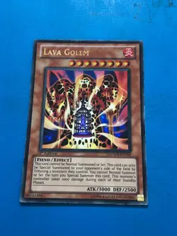 YUGIOH Ultra Rare Lava Golem SDMA-EN014 1st Edition PLAYED - Image 1
