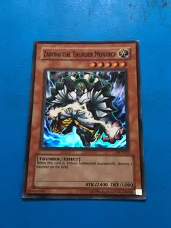 YUGIOH Super Rare Zaborg The Thunder Monarch AST-023 PLAYED - Image 1