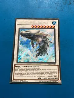 YUGIOH Secret Rare White Aura Whale BLLR-EN020 1st Edition PLAYED - Image 1