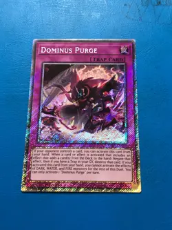 YUGIOH Platinum Secret Rare Dominus Purge RA05-EN150 1st Edition - Image 1
