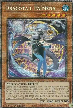 Yugioh! LP Dracotail Faimena - JUSH-EN002 - Starlight Rare - 1st Edition Lightly - Image 1