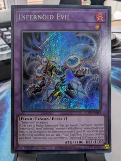 YuGiOh! Infernoid Evil BLTR-EN013 Secret Rare 1st Ed - Image 1