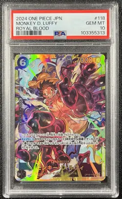 2024 One Piece JP Monkey D. Luffy #OP10-118 SEC Royal Blood PSA 10 - Image 1
