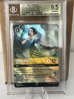 2023 Disney Lorcana Rise of the Floodborn Snow White Enchanted #206 BGS 9.5 - Image 1