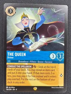Lorcana The Queen Diviner Legendary 156/204 NM Ursula’s Return Disney TCG - Image 1